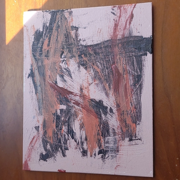 Handmade Abstract Acrylic Painting on Canvas Board- bold action painting! - Picture 2 of 4